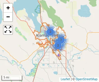 Area schools map